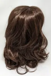 Glueless Wig With Elastic Belt- Brazilian Hair Water Lace (Brown/Red Tint/ Wavy)