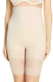 Natori Plush High Waist Shaping Shorts in Nude size XL 14 NWT $78+