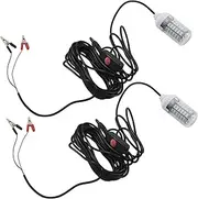 Binxind 2X 12V LED Green Underwater Submersible Night Fishing Light Crappie Boat Fishing Light