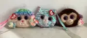Lot of 3 TY Beanie Baby Fashion/Gear Wristlets: RAINBOW, WHIMSY & COCONUT
