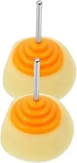 GARVALON 2pcs Car Polishing Sponge Buffing Pad for Drill Arc Shape Durable Wheel Detailer Attachment for Fine Finish and Waxing Effect for Car Enthusiasts