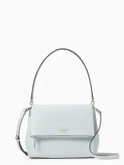 leila pebbled leather medium flap shoulder bag