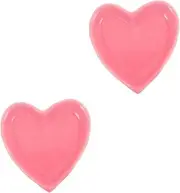 CHILDWEET 2pcs Heart Shaped Jewelry Dish Ceramic Trinket Tray Necklace Storage Holder Ring Plate Elegant Trinket Holders