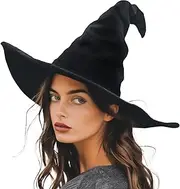gagift world Witch Hat, 18IN Wizard Hat Cosplay Accessories for Halloween Costume Party Christmas Masquerade Carnivals