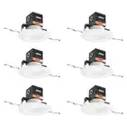 Juno White 6" 1100-Lumen Switchable Dimmable LED Canless Recessed Downlight 6-Pk