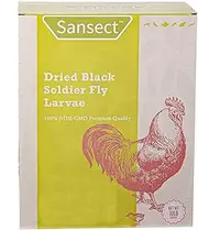 SANSECT - Dried Black Soldier Fly Larvae, 10 Pounds, High Calcium Chicken Food, 85 Times More Calcium, Non-GMO Treats