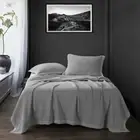 Waffle Weave Coverlet Set BEDSET BEDSPREADS GRAY