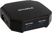 Sparkle Travel Dock, 40Gbps Upstream as Thunderbolt, Laptop Dock with 9 Port Connectivity, Dual Power Mode Plug and Use, Support Multiple Video Output with HDMI, DP and USB Type-C