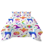 Cool Halloween Pattern Coverlet
