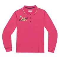 在飛比找momo購物網優惠-【KAPPA】義大利 舒適吸濕排汗女長袖POLO衫(莓紅 3