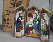 Toscano Design 29202 7.25"H Nativity Triptych Castle European Sculpture Egg