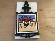 Tasmanian Devil Tile Cast Iron Trivet Warner Bros MBA 1993 Vintage