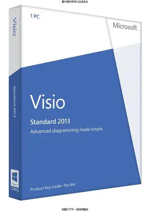 微軟 PKC-英文 Visio Pro 2021 專業版盒裝 PKC-英文 Visi [全新免運][編號 W60217]