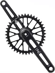 Bicycle Crankset, 165/170/175mm Road Bike Crank Arm Set 40T 42T 44T 46T 48T Single Chainring 8/9/10/11/12 Speed Aluminum Alloy Hollow Integrated Road Bike Crankset