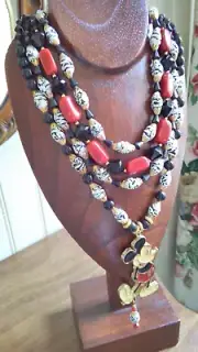 Vintage Necklace Assemblage Jewelry Disney Mickey Mouse One of a kind !