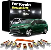 18Pcs LED Luggage Bulb Interior Map Dome Light Kit, For Toyota Sienna 2011 2012 2013-2017 2018 2019 2020 2021 Car Accessories