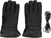 [ESOMAVRIX] Winter USB Heated Gloves for Men and Women Waterproof and Windproof Gloves with Touch Screen Black/3613