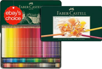 Polychromos Colour Pencils Tin of 120 Assorted Shades for Artists and Crafters