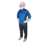 RaceQuip 91619259RQP Multi Layer Driver Fire Suit Jacket - Blue, Large