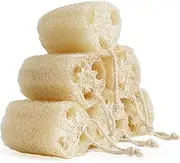 FRTIM Natural Loofah Sponge Shower Organic Luffa Bath Loofa Exfoliating Body Scrubber Loofah for Men Women Adults Back Face Body Skin SPA Care - 6 Pieces