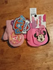 Disney Minnie Mouse Skye Paw Patrol Toddler Mitten Sets 4 Pairs Of Mittens New