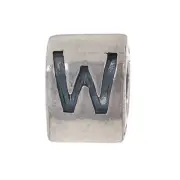 New Chamilia Letter W Bead - Sterling Silver Letter Charm Alphabet 925 Retired