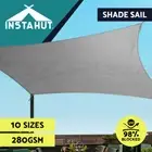 Instahut Sun Shade Sail Cloth Shadecloth Awning Shade Canopy Rectangle 280gsm