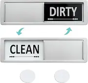 Coomazy Dishwasher Magnet Clean Dirty Sign, Fridge Magnet, Clean Dirty Sign Indicator Non-Scratch/Easy to Read & Slide/Super Strong Magnet with Stickers for Kitchen Organization/Dishes (Silver)