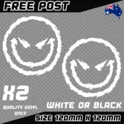 Evil Smiley Face Sticker Decal Vinyl Spotlight For LED 4x4 Scary Window Light