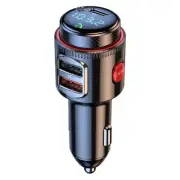 Bluetooth 5.4 Wireless Radio Car FM Transmitter PD Dual USB Charger MP3 Player