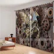 3D Mechanical 5 Blockout Photo Curtain Printing Curtains Drapes Fabric Window AU