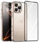For iPhone 16 Pro Max/Plus Case Clear Shockproof Phone Cover, Screen Protector