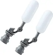 1/2 Inch NPT Mini Float Ball Valve Kit Automatic Fill Feed Humidifier Tank Pond Shut Off Water Float Ball Valve, 2 Pack