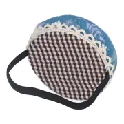 Pin Cushion Elastic Wristbands Design Sewing Accessories Navy Blue Flowers Decor