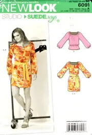 Pullover Top and Mini-Dress, New Look Sewing Pattern 6091 Sizes 4 to 16