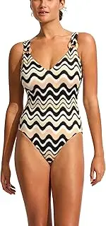 [Seafolly] Women's Girls DD Cup Floral Blue One Piece Swimsuit