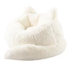 Bean Bag Chair for Adults Teens Giant Faux Fur Bean Bag Chairs with Large Beige