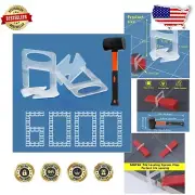 Effortless 1/16" Tile Leveling System - 6000 Spacers & Rubber Mallet for Newbies