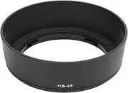 HB 45 Lens Hood Shade, Reversible Round Lens Hood Fit for D5100 D3200 D60 18 to 55mm Lens, Prevents Finger Contacting, Anti Reflection Design for Light Shading, Black