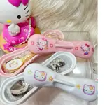 日本進口HELLO KITTY早期的收藏品陶瓷湯匙收納盒內附5隻湯匙