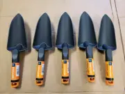 5 New Fiskars 11 1/2" DuraFrame Trowels, Gold Mining Garden Tool Hand Shovel