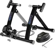 Magnetic Bike Trainer Stand for Indoor Exercise Riding, Noise Reduction, 8 Levels Resistance Setting, Stationary Bike Resistance Trainer for 26"-28", 700C Wheels