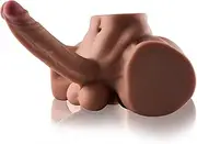 9.72 LB Male Sex Doll Torso, Male Masturbator with Realistic Dildo and Ass, 2 in 1 Realistic Sex Doll with Tight Hole and Testis for Women Couple Male Gay (Wheat)