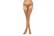 10 x Womens Voodoo 15 Denier Lace Top Stay-Up Tights Honey Dew Stockings