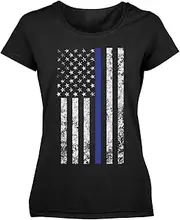 [ROTHCO] Women's Thin Blue Line Longer T-Shirt