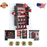 Smart 5 Layer Tool Rack with Extra Side Pegboards - Heavy Duty Garage Shelf