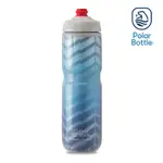 POLAR BOTTLE 24OZ 雙層保冷噴射水壺 BOLT 藍-銀 / 公路車 自行車 腳踏車 保冷水壺