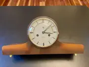 Genuine 60's vintage 555 15 day wooden mantel clock.