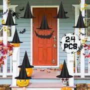 24 PCS Halloween Witch Hat, Black Witches Hat Costume Accessories...