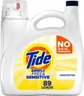 Tide Simply Liquid Laundry Detergent Free & Sensitive 117 Fl Oz 89 Loads No Dyes